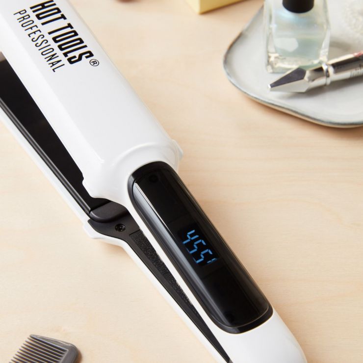 Nano Ceramic 1 1 2 XL Digital Salon Flat Iron Hot Tools Professional